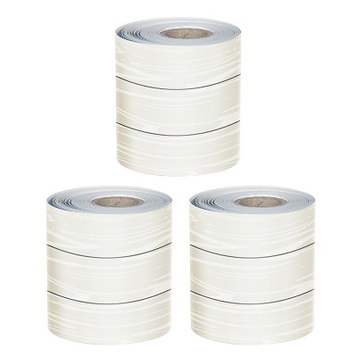 Carson Dellosa Education White Wood Grain Rolled Straight Borders, 65 Feet Per Roll, Pack of 3