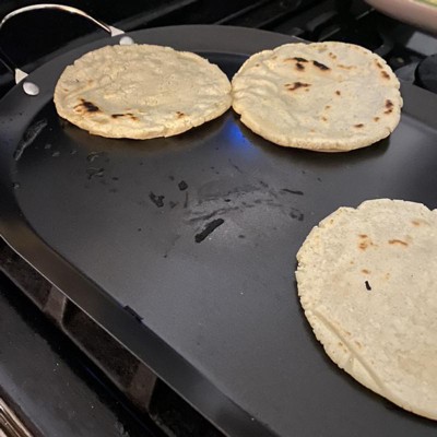 Cast Iron Griddle Oval Skillet Comal Para Tortillas Flat Pan – Appliances