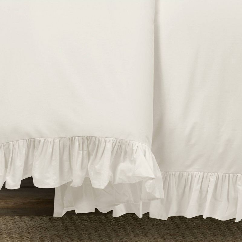 Lush D&#233;cor 3pc California King Reyna 100% Cotton Duvet Cover Set White, 6 of 9