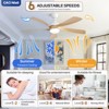 Sofucor 52 Inch Ceiling Fans with Lights and Remote 6-Speed 3 CCT 3-Timer Low Profile High CFM Ceiling Fan Noiseless for Living Room Bedroom Patio - 3 of 4