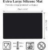 JDICTION 27.5x19.6 Inches Silicone Craft Mat Heat Resistant, Extra Large Non Skid Pad For Jewelry Resin Casting Counter Table Protector, Black - 2 of 4