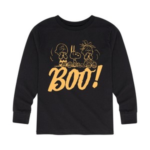 Boys' - Peanuts - Boo Long Sleeve Graphic T-Shirt - 1 of 4