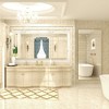 Apmir 72 in. W x 36 in. H Rectangular Aluminum Alloy Framed and Tempered Glass Wall Mirror in Brushed Gold - 3 of 4