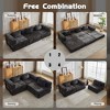 Whisen Convertible Floor Sofa Bed with Fixed-Shape Frame Loveseats Boneless Modular Sectional Chenille Fabric - 2 of 4