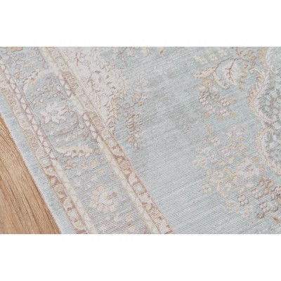 Serene Porcelain Blue 9'3" x 11'10" Stain-Resistant Synthetic Rug
