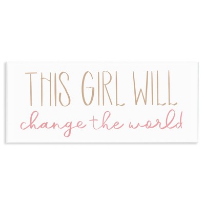 Stupell Industries Girl Power Motivational Phrase, 17" x 7"