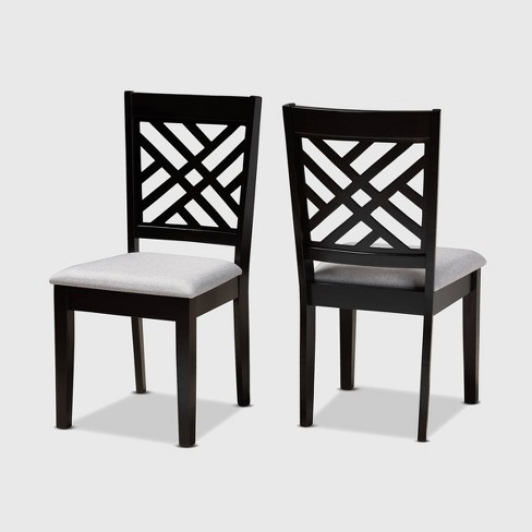 2pc Caron Upholstered Wood Dining Chair, Upholstered Wooden Dining Chairs
