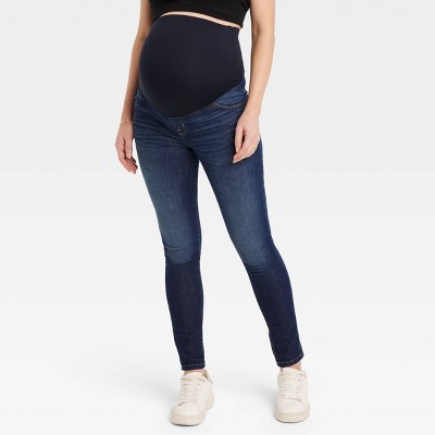 Image of Over Belly Skinny Maternity Pants - Isabel Maternity by Ingrid & Isabel™ Dark Wash 10