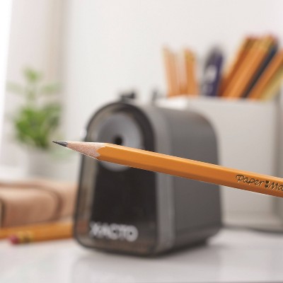 Compact Black and Silver Electric Pencil Sharpener with SafeStart Motor