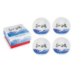 Set of 4 'Cook Eat Love' Condiment Servers Sea Salt - Rosanna - 1 of 3