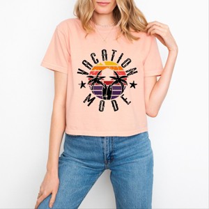 Simply Sage Market Vacation Mode Circle Boxy Crop Top - 1 of 4