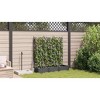 vidaXL Garden Planter with Trellis 3 pcs Black 47.2x15.7x49.4 in - 4 of 4
