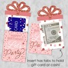 Big Dot of Happiness Pink Rose Gold Birthday - Happy Birthday Party Money and Gift Card Sleeves - Nifty Gifty Card Holders - Set of 8 - 3 of 4