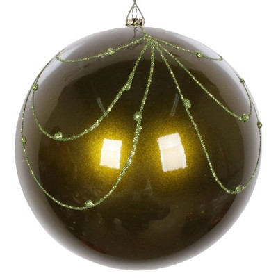 Vickerman Candy Glitter Curtain Ball Ornament