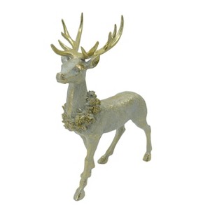 Transpac Golden Reindeer Decor Elegant Resin Figurine for Christmas Indoor Tabletop Decoration and Gift Giving - 1 of 1