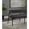 TiramisuBest Modern Lift Top Storage Bench with Pull-out Bed 1pc Dark Blue Velvet Tufted Solid Wood Furniture--Dark Blue - 4 of 4
