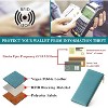 Wikineon Slim Wallet for Women Rfid Blocking Credit Card Holder with Zip Pocket Bifold Vegan Pebble Leather Blue - 4 of 4