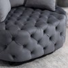 CAVINAS 36.6" Sofa Chair Accent Chair Modern Velvet Upholstered Sofa Couch Classical Barrel Chair with 3 Throw Pillows for Living Room - 4 of 4