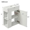 Grungis Freestanding Bathroom Vanity with Combo Cabinet,Bathroom Storage Cabinet with Single Ceramic Sink and Right Side Storage - 3 of 4