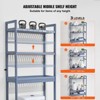 VEVOR Over the Toilet Storage, 3-Tier Adjustable Over Toilet Bathroom Organizer, Bamboo Storage Shelf Rack with 3 Hooks, Fit Most Toilets, Gray - 4 of 4