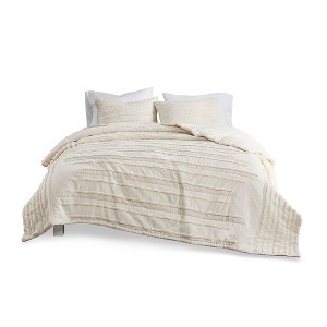 Gracie Mills Sotelo Modern Chenille Trimmed Cotton Quilt Set - 1 of 4