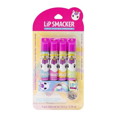 Lip Smacker Lanyard Lip Balm - Unicorn - 4pc/0.56oz