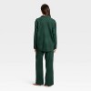 Women's Flannel Long Sleeve Button Down Shirt and Pants Pajama Set - Auden™ - 2 of 3