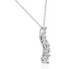 Pompeii3 1/2 Ct Lab Created Diamond Journey Pendant in White or Yellow Gold - 2 of 4