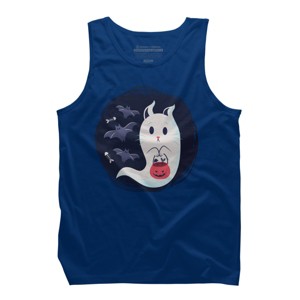 Men's Design By Humans halloween ghost cat By ArtStyleAlice Tank Top - 1 of 2