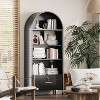 AOBABO Metal Arched Cabinet with Drawer and Adjustable Shelves, 73''H Modern Arched Bookshelf for Office,Kitchen, Pantry, Assembly Required - 2 of 4