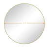 Lyngins Bathroom Mirrors,Round Metal Frame Wall Mirrors,Fog-proof Decorative Mirrors,Dust-proof Vanity Mirrors for Bathroom,Bedroom,Gold - 3 of 4
