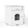 phiestina Wooden Pet House, Cat Litter Box Enclosure with Drawer, Side Table, Indoor Pet Crate, White - 2 of 4