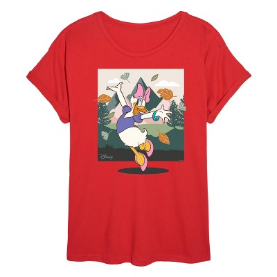 Women's - Disney - Daisy With Leaves Oversized Graphic T-Shirt