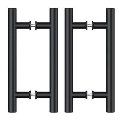 Sliding Barn Door Handle, Black, Heavy Duty£¬Two-Side Design, Round