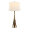 LumiSource (Set of 2) Diana 29" Contemporary Metal Table Lamps with White Linen Shade: UL Listed, Drum-Shaped - 3 of 4