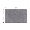 Knightsbridge Luscious Textured Striped All Season Soft Plush Cotton Reversible & Soft Bath Rug, Silver - 2 of 4