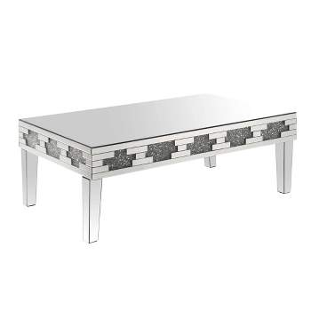 48" Noralie Coffee Table Mirrored/Faux Stones - Acme Furniture