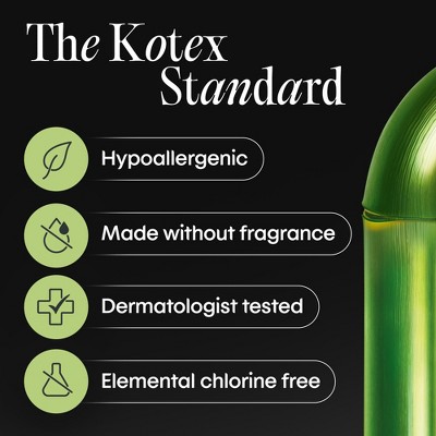 Kotex Bamboo Folded & Wrapped Regular Liners - 66ct