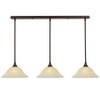 Toltec Lighting Any 3 - Light Chandelier in  Dark Granite with 12" Amber Marble Shade - 2 of 2