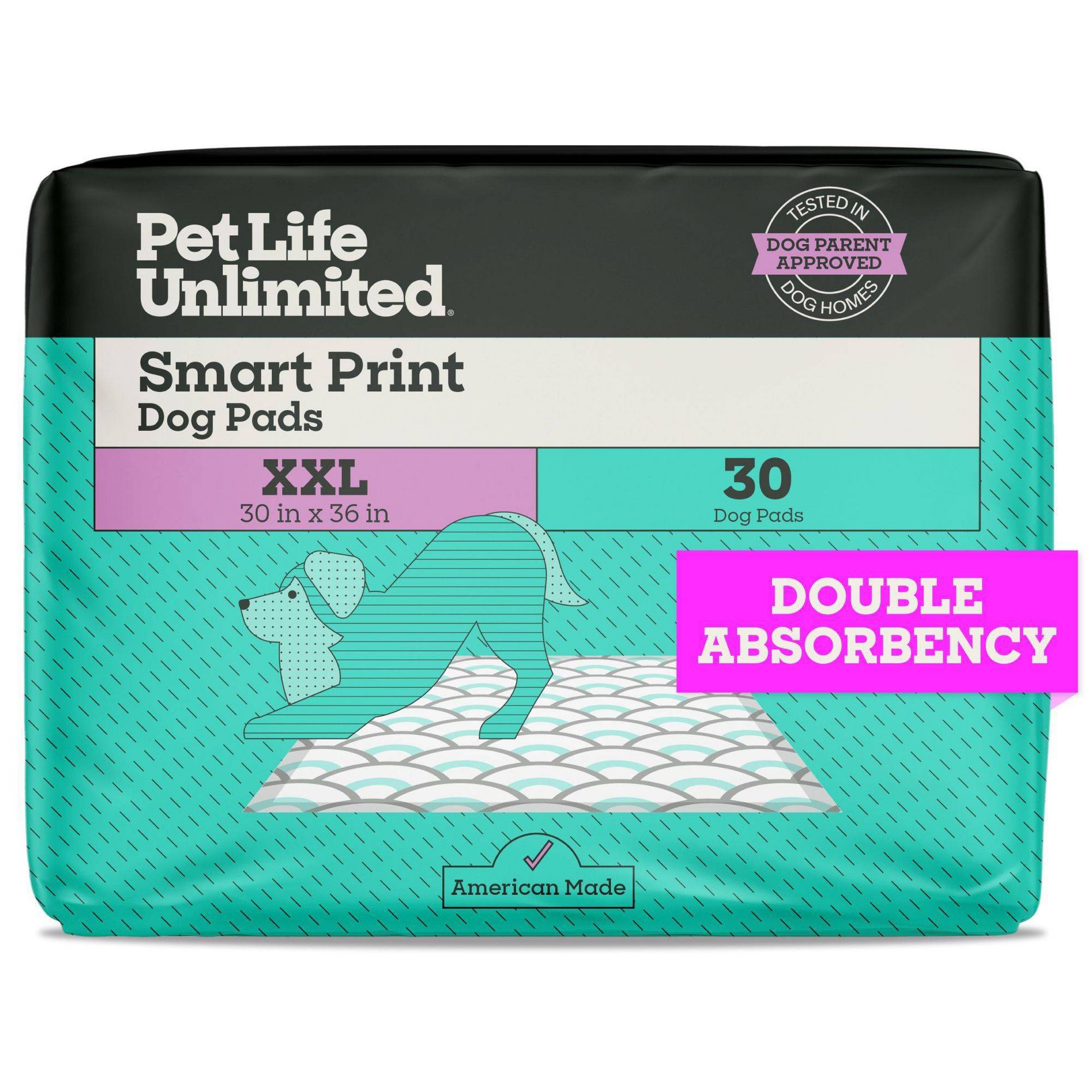 Pet Life Unlimited Puppy Smart Prints Training Dog Pads - XXL - 30ct: Unscented Polyester, Pet Lifestage Puppy