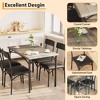 Set of 2 High Dining Chairs, Modern Upholstered Chairs with Padded Seat and Back, PU Leather Kitchen Chairs for Dining Room - 3 of 4