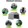 Motorcycle Storage Shed,Heavy Duty Portable Tent with Rolled Zipper Door,Waterproof Design for ATV,Motorcycle - 4 of 4