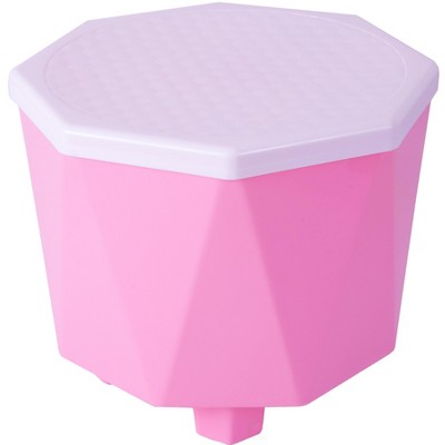 Basicwise Plastic 2 in 1 Storage Step Stool