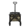 Folding Wagon Cart With All Terrain Wheels, Heavy Duty Garden Carts With Adjustable Handle,Outdoor Utility Wagon For Camping-Cuddlewood - 2 of 4