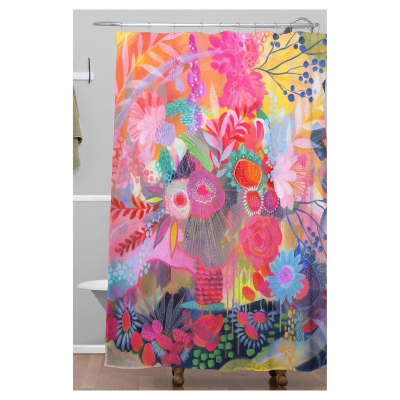 Floral Tropical Shower Curtain Pink - Deny Designs, 3 of 6