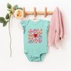 The Juniper Shop Candy Heart Smile Solid Baby Flutter Sleeve Bodysuit - 2 of 3