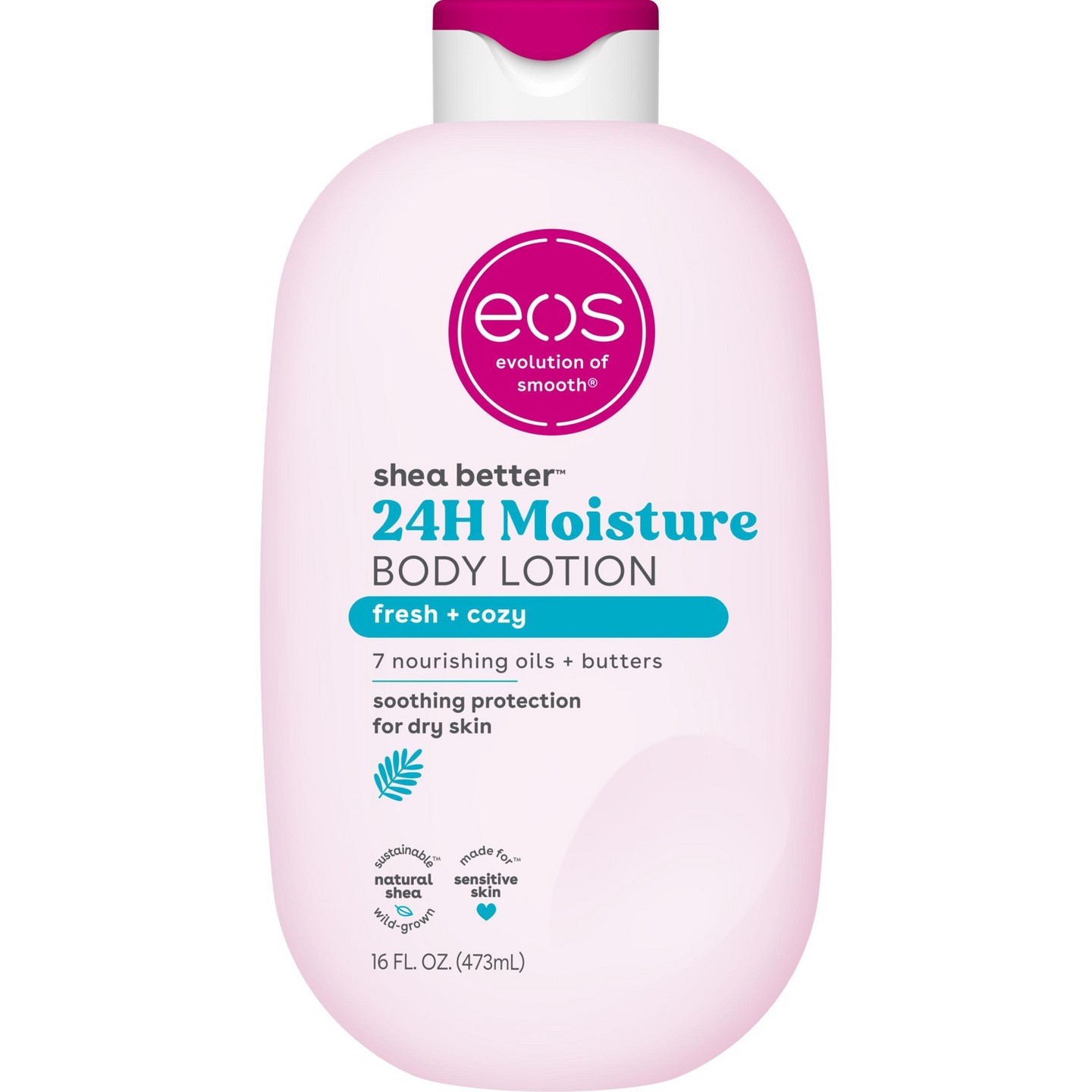 Увлажняющий лосьон для тела eos Shea Better 24H, Fresh & Cozy, 16 fl oz — фото 1