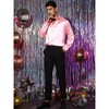 Lars Amadeus Men's Long Sleeves Button Down Prom Party Satin Dress Shirts - 4 of 4