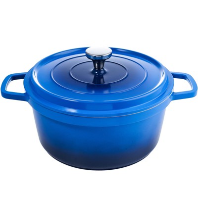 SEVOBAL Pots and Pans Dutch Oven Pot with Lid, Nonstick Dutch Oven Enameled Dutch Oven Bread Baking, Cast Aluminum Pot Compatile, Blue, 13"*10"*6.9"