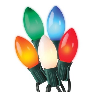 20ct LED Sylvania Stay-lit Incandescent Look Indoor/Outdoor C9 String Lights with Green Wire - 1 of 3